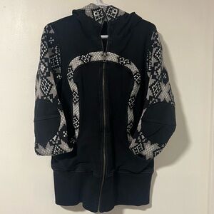 Black and Gray Women's Lululemon Scuba Sweater.